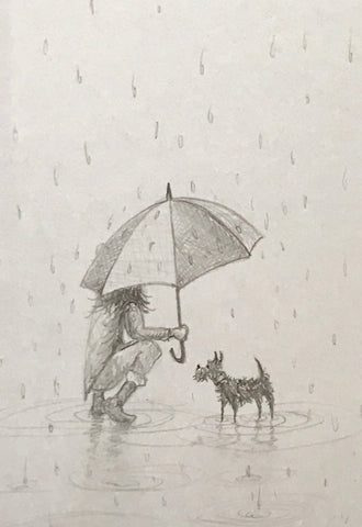 Keeping Dry Together (Study) Original by Danny Abrahams *SOLD*
