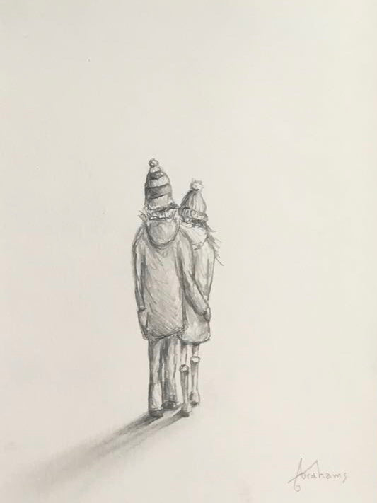 Danny Abrahams The Couple Original Sketch - The Acorn Gallery, Pocklington 