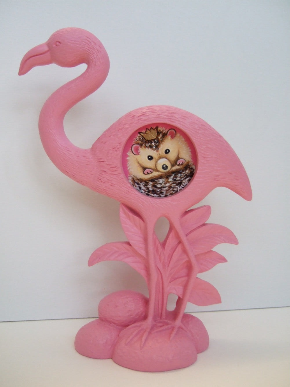 Marie Louise Wrightson Flamingo’s And Hedgehogs Original - The Acorn Gallery, Pocklington