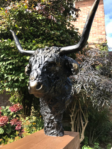 Bull Sculpture by Elliot Channer