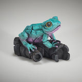 African Tree Frog (Aqua Pink) by Edge Sculpture