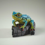 African Tree Frog (Blue/Yellow) by Edge Sculpture