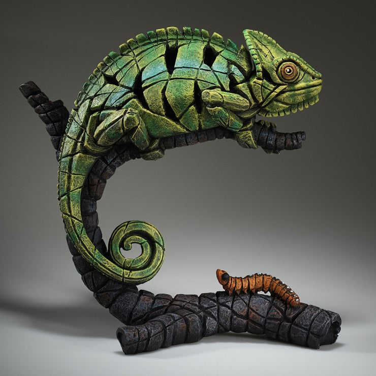 EDGE Sculpture Chameleon Green  - The Acorn Gallery, Pocklington