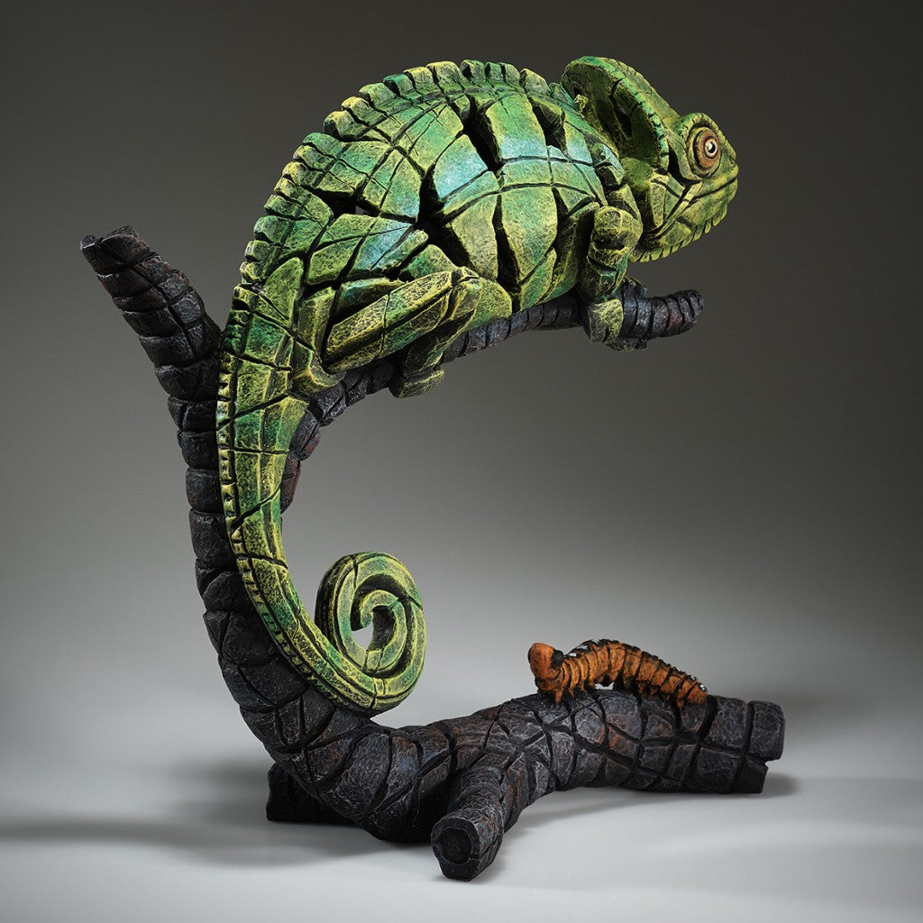 EDGE Sculpture Chameleon Green  - The Acorn Gallery, Pocklington