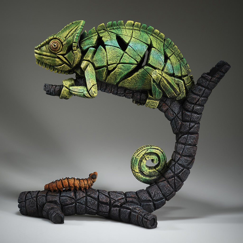 EDGE Sculpture Chameleon Green  - The Acorn Gallery, Pocklington