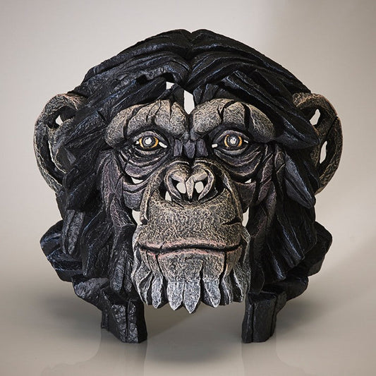 EDGE Sculpture Chimpanzee Bust - The Acorn Gallery, Pocklington