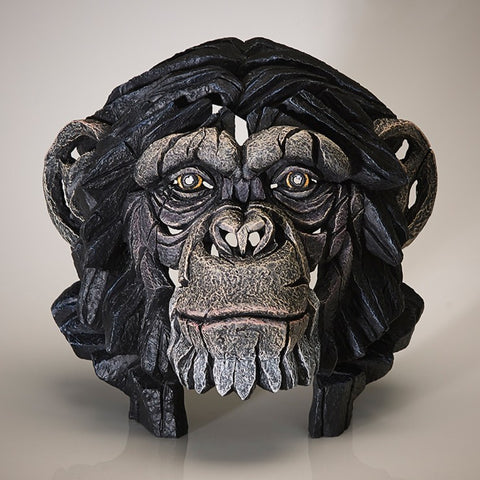 Chimpanzee Bust by Edge Sculpture
