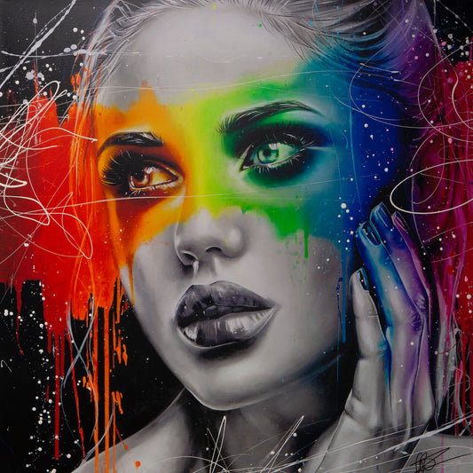 Rainbow In The Dark Canvas by Emma Grzonkowski