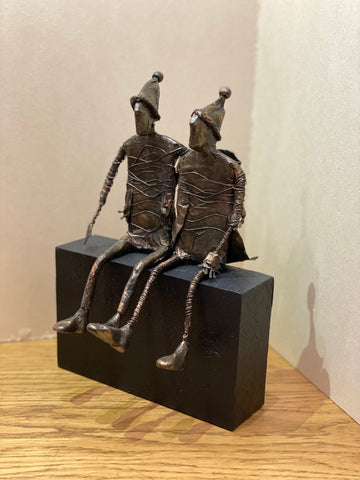 Brothers In Arms Original Sculpture by Ed Rust *NEW*-Sculpture-The Acorn Gallery