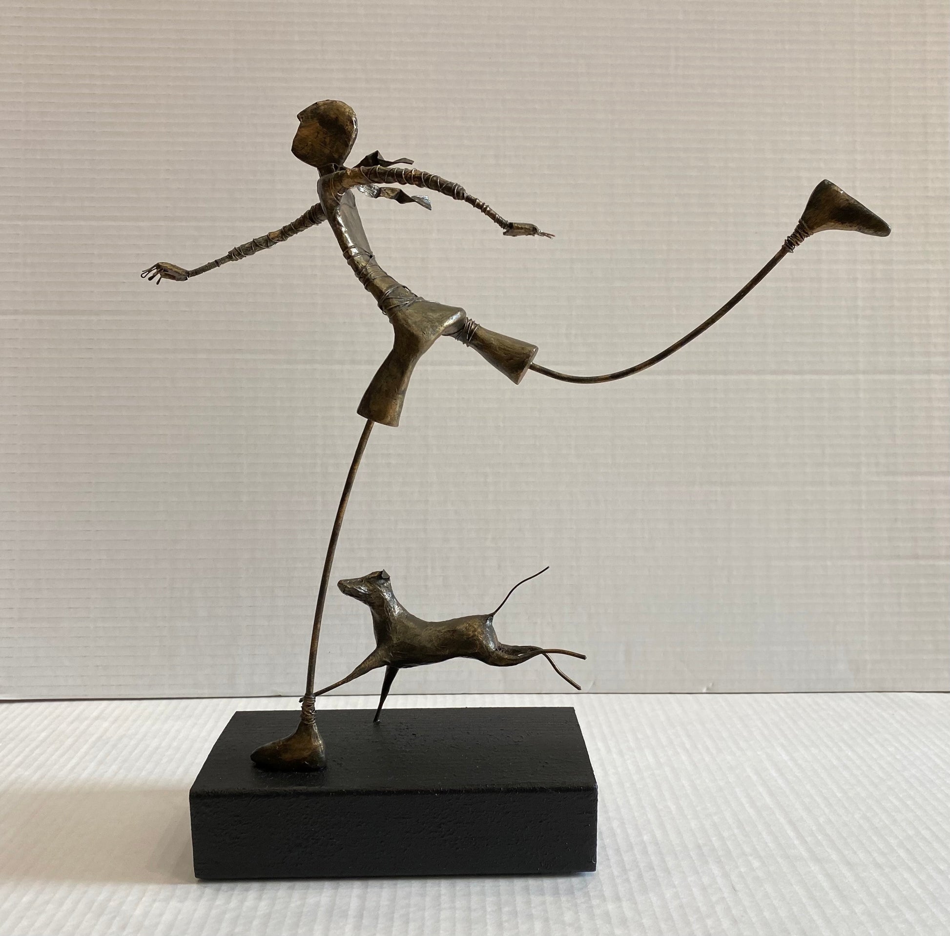 Ed Rust Dog N Jog Original Sculpture - The Acorn Gallery, Pocklington