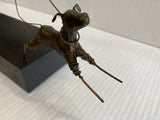 Dog Walking Man Original Sculpture by Ed Rust-Sculpture-The Acorn Gallery