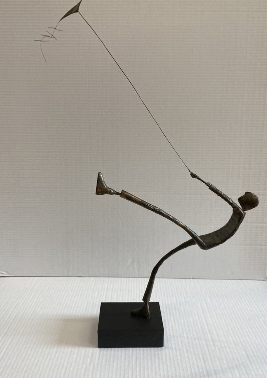 Ed Rust Kite Flying Original Sculpture - The Acorn Gallery, Pocklington