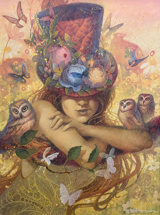 Persephone (Young Mother Nature) ORIGINAL Painting - The Acorn Gallery, Pocklington