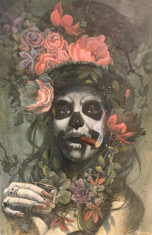 La Calaca (Day Of The Dead) Original by Gary McNamara *SOLD*-Limited Edition Print-Gary-MacNamara-artist-The Acorn Gallery