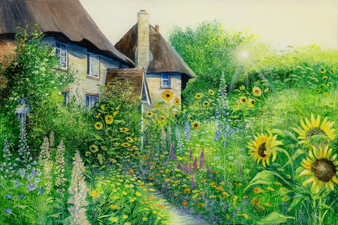 Sunflower Cottages by Heather Howe-Limited Edition Print-The Acorn Gallery