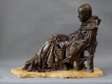 Contemplation (Sleeping Monk) Bronze Sculpture by Joseph Hayton