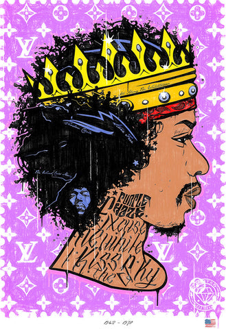 Purple Haze (Jimi Hendrix) Music Icon Stamp by JJ Adams