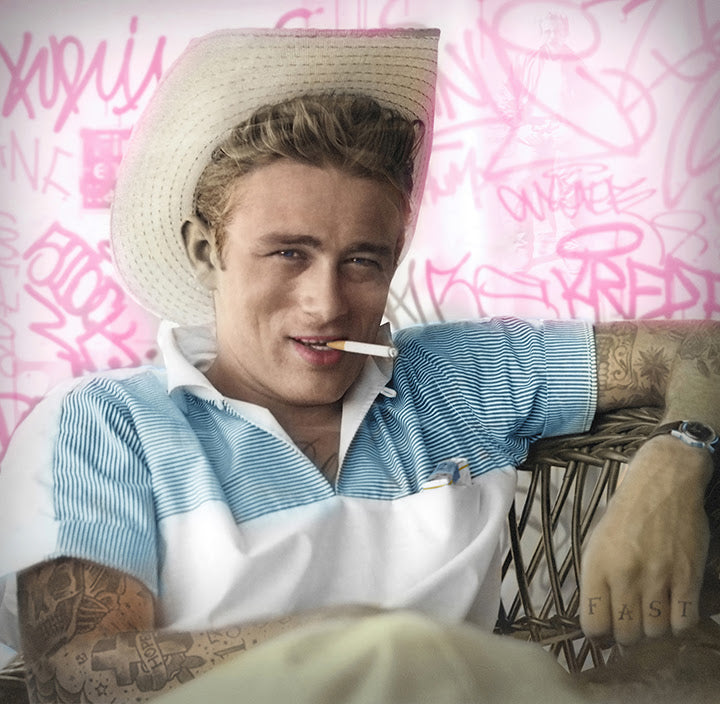 Smoking Gun - James Dean (Colour) by JJ Adams