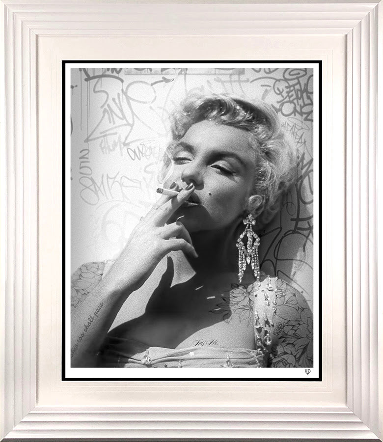 Smoking Gun - Marilyn (Black & White) by JJ Adams