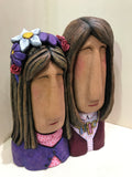 Like Mother, Like Daughter Bighead Sculpture by Jenny Mackenzie-Sculpture-The Acorn Gallery