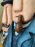 Sherlock Holmes And Dr. Watson Bighead Sculpture By Jenny Mackenzie
