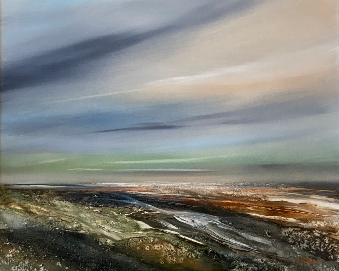 Aquamarine Skies Original by Katie Day *NEW*-Original Art-The Acorn Gallery