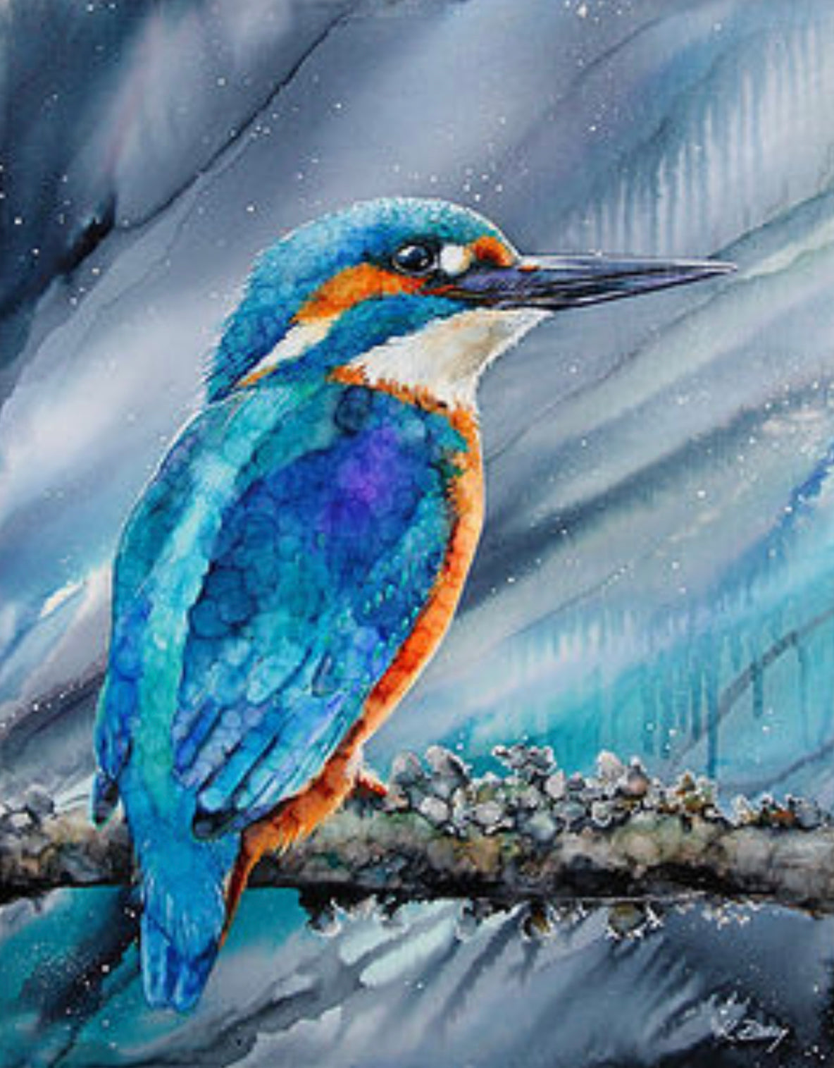Kingfisher Original by Katie Day-Original Art-The Acorn Gallery