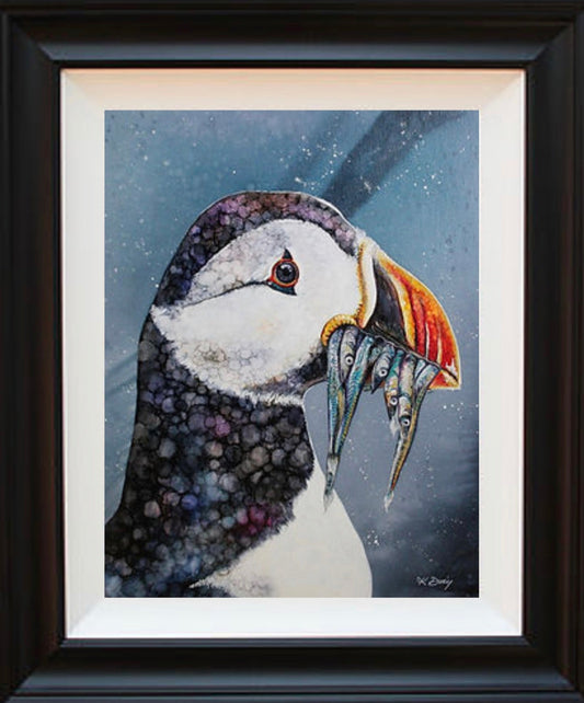 Katie Day Puffin Original available from The Acorn Gallery, Pocklington