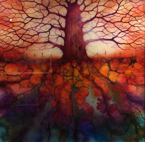 Scarlet Tree Original by Kerry Darlington *SOLD*