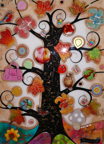 Tree Of Harmony Handbag Original by Kerry Darlington *SOLD*