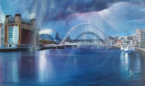 Tyne Bridges Original by Kevin Day *SOLD*