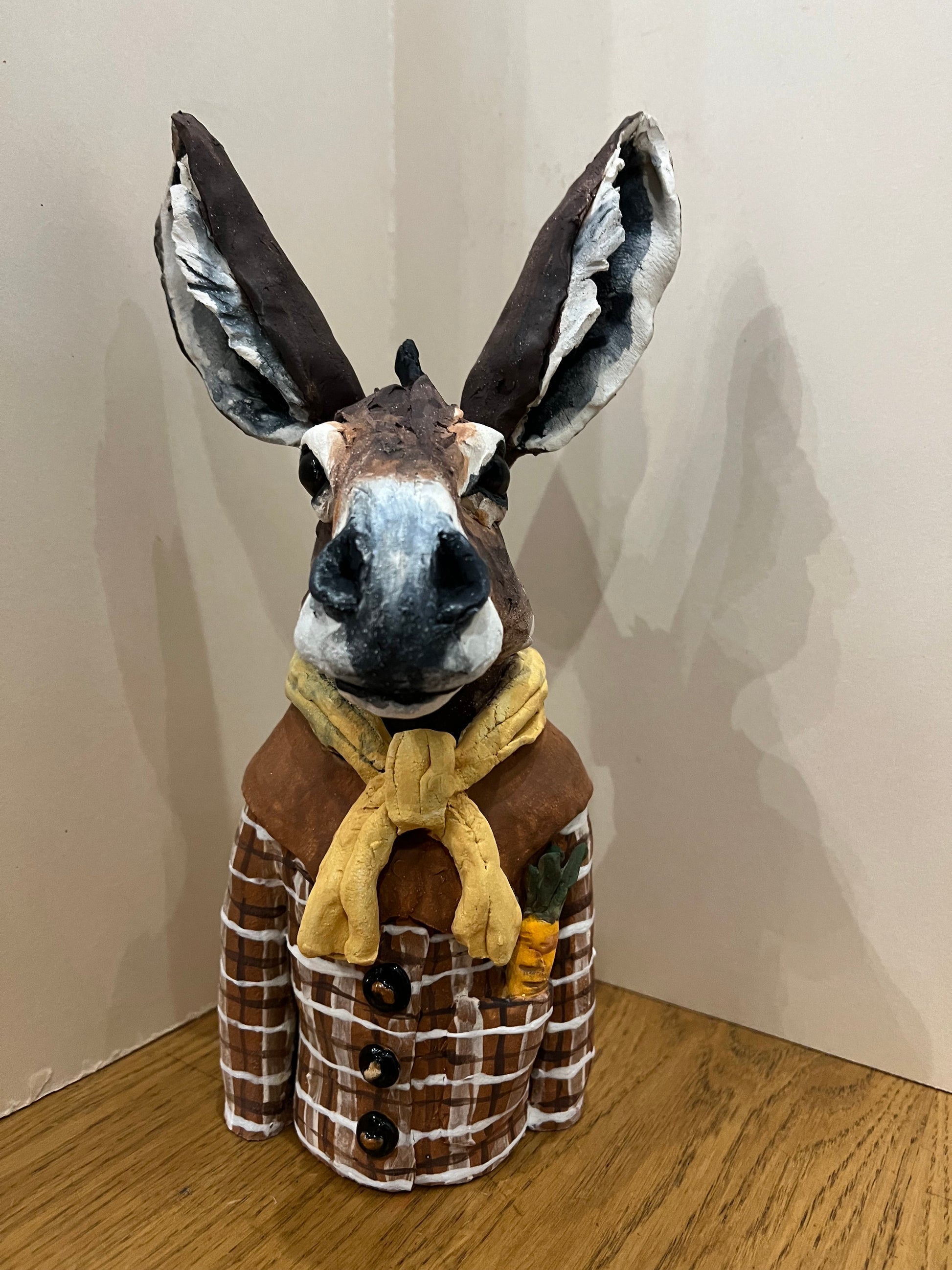 Louise Brown Donkey Bust Original Sculpture - The Acorn Gallery, Pocklington