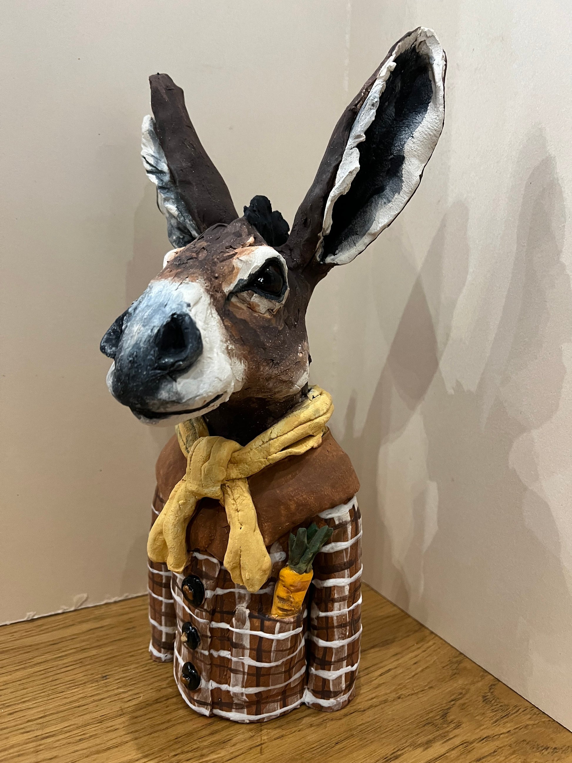 Louise Brown Donkey Bust Original Sculpture - The Acorn Gallery, Pocklington