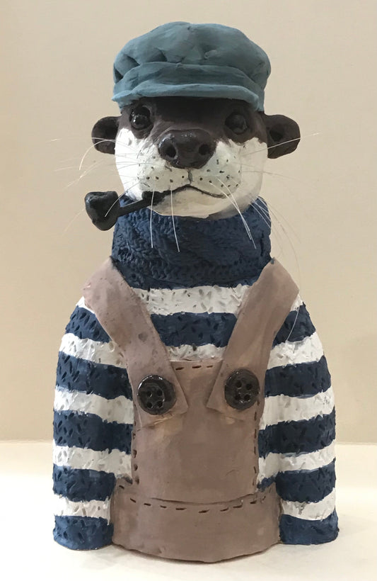 Louise Brown Otter Original Sculpture - The Acorn Gallery, Pocklington