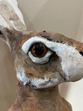 Tall Sitting Hare Original Sculpture by Louise Brown *SOLD*