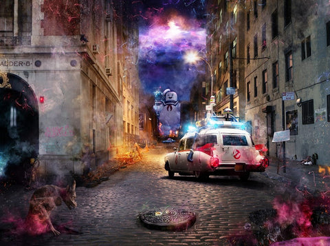 Saving The Day (Ghostbusters) Canvas by Mark Davies-Limited Edition Print-The Acorn Gallery