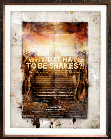 Why Did It Have To Be Snakes? (Indiana Jones) Billboard by Mark Davies-Limited Edition Print-The Acorn Gallery