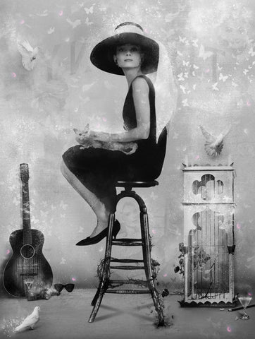 Free Spirit Breakfast At Tiffany's (Black And White) by Mark Davies-Limited Edition Print-The Acorn Gallery
