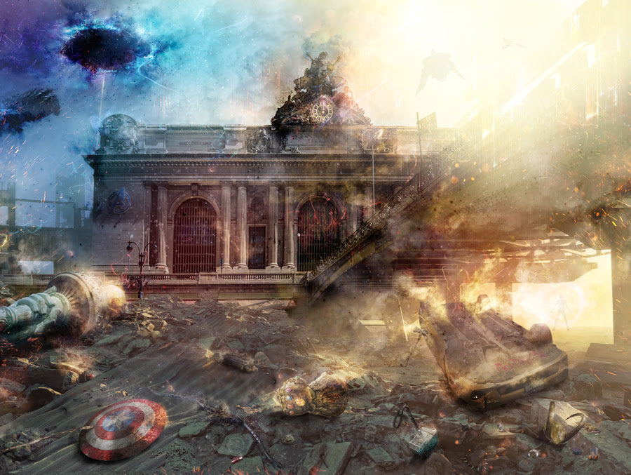 Mark Davies The Fight Of Our Lives Avengers - Limited Edition Print - The Acorn Gallery, Pocklington 