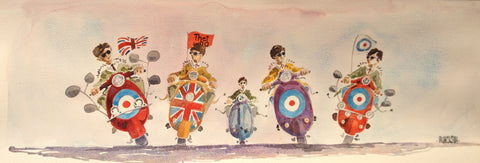Here Come The Boys Original by Mike Jackson *SOLD*
