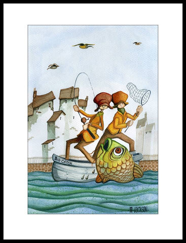 The Big Catch Original by Mike Jackson *SOLD*