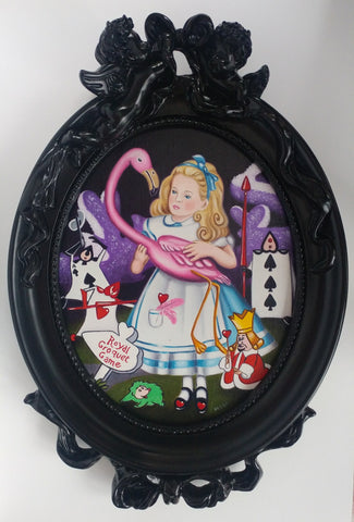 Alice And The Playing Cards Original by Marie Louise Wrightson *SOLD*