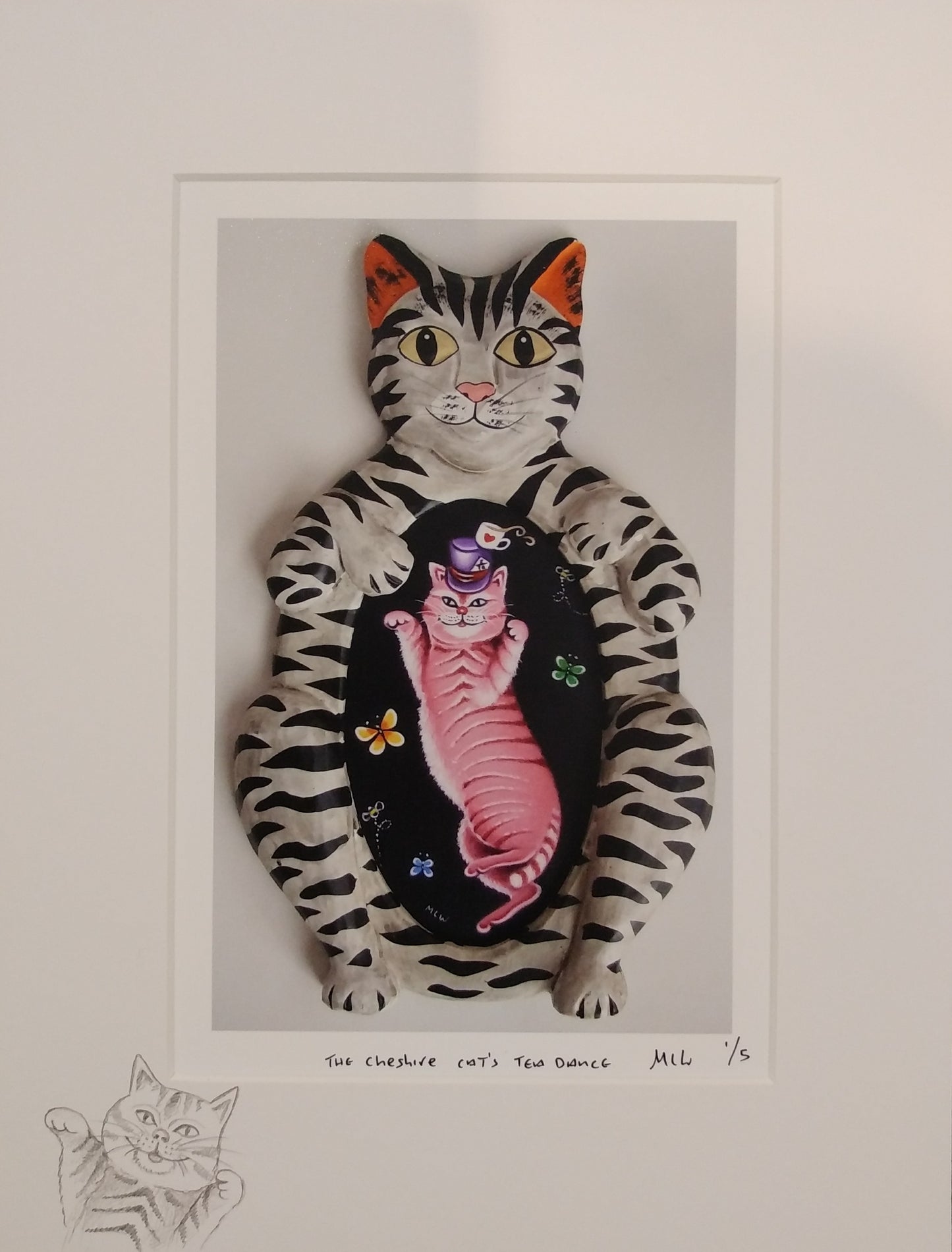 Marie Louise Wrightson Cheshire Cat's Tea Dance Limited Ed Print - The Acorn Gallery, Pocklington