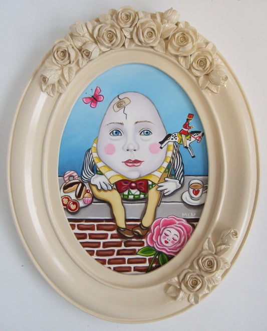 Marie Louise Wrightson Humpty Dumpty Original Painting - The Acorn Gallery, Pocklington