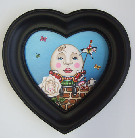 Humpty Dumpty Sat On A Wall Original by Marie Louise Wrightson *SOLD*