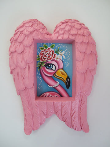 Little Miss Flamingo Original by Marie Louise Wrightson *NEW*-Original Art-The Acorn Gallery