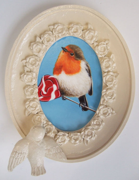 Marie Louise Wrightson Sweet Little Robin Original - The Acorn Gallery, Pocklington 