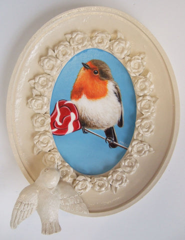Sweet Little Robin Original by Marie Louise Wrightson *SOLD*