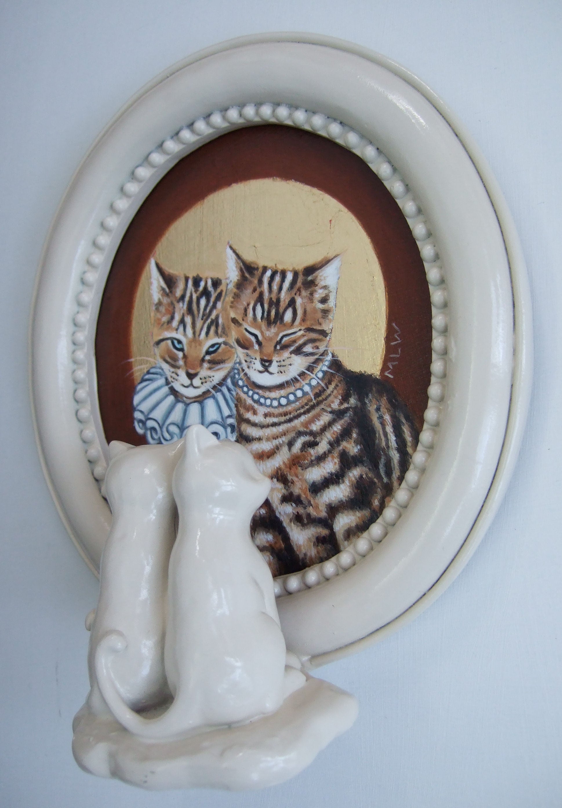 Marie Louise Wrightson The Renaissance Cats Original - The Acorn Gallery, Pocklington