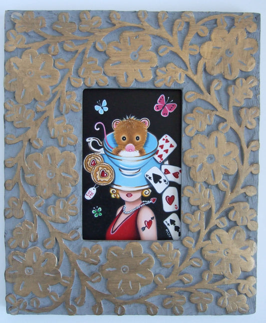 Marie Louise Wrightson An Afternoon Of Tea And Cards Original - Original Art - The Acorn Gallery, Pocklington